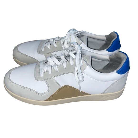 Everlane The ReLeather Court Sneakers in white grey blue New womens Casual - Picture 5 of 9
